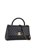 CHNL -  Medium Dark Grey Coco Handle GHW.