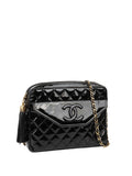 CHNL -  Black Patent Shoulder Bag.
