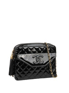 CHNL -  Black Patent Shoulder Bag.