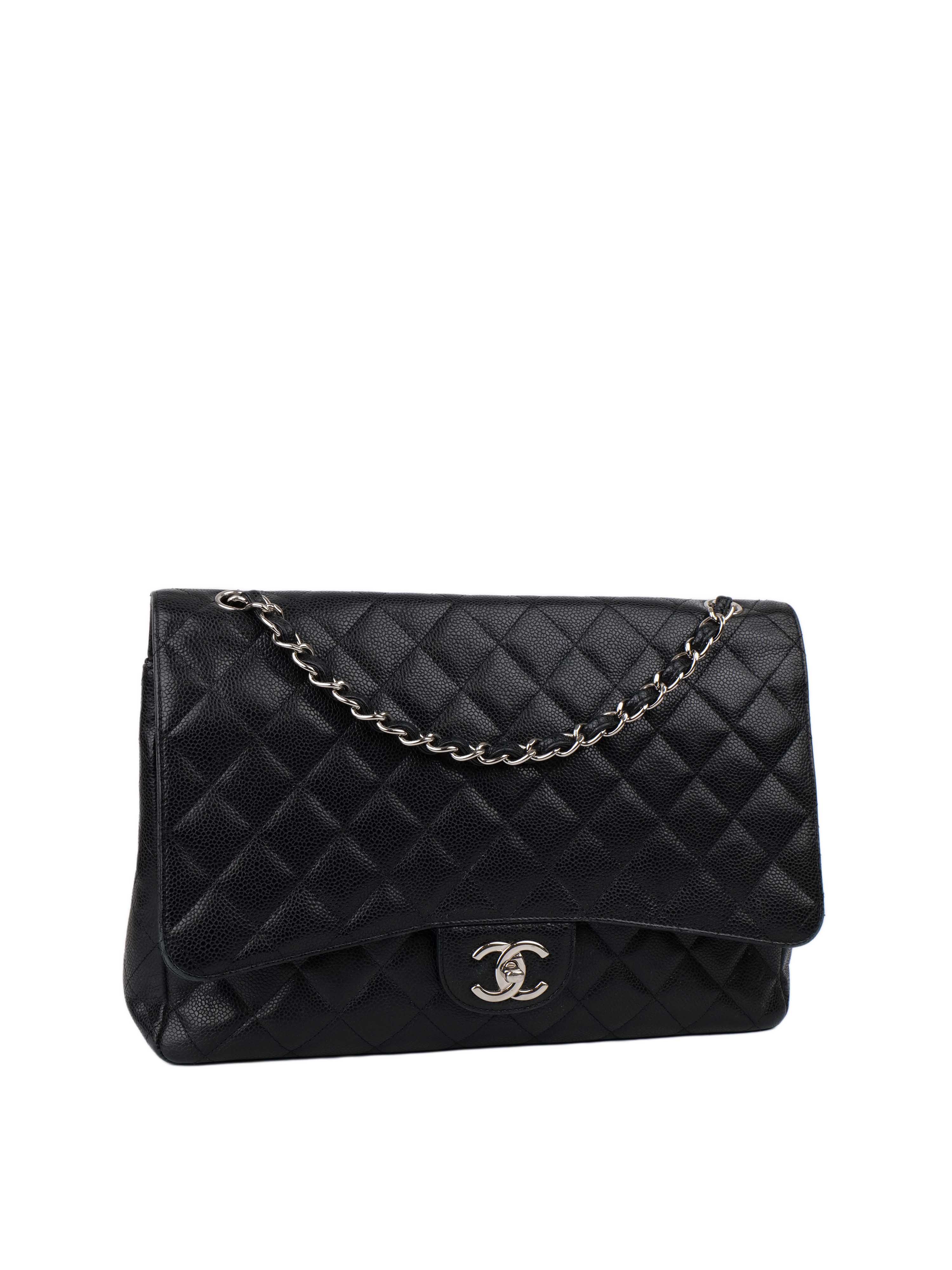 CHNL -  Maxi Double Flap Bag with SHW.