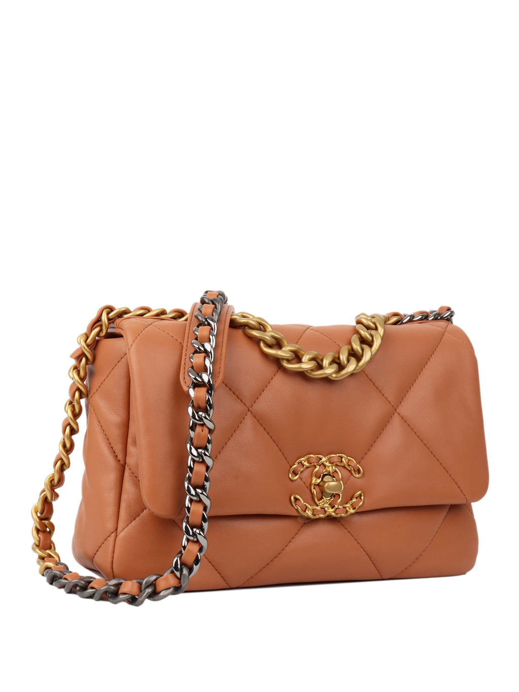CHNL -  Small Caramel 19 Bag.