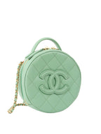 CHNL -  Green Round Vanity Bag.