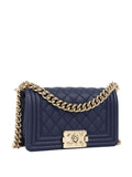 CHNL -  Small Navy Boy Bag GHW.