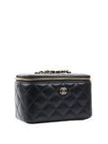CHNL -  Black Lambskin Vanity Bag.