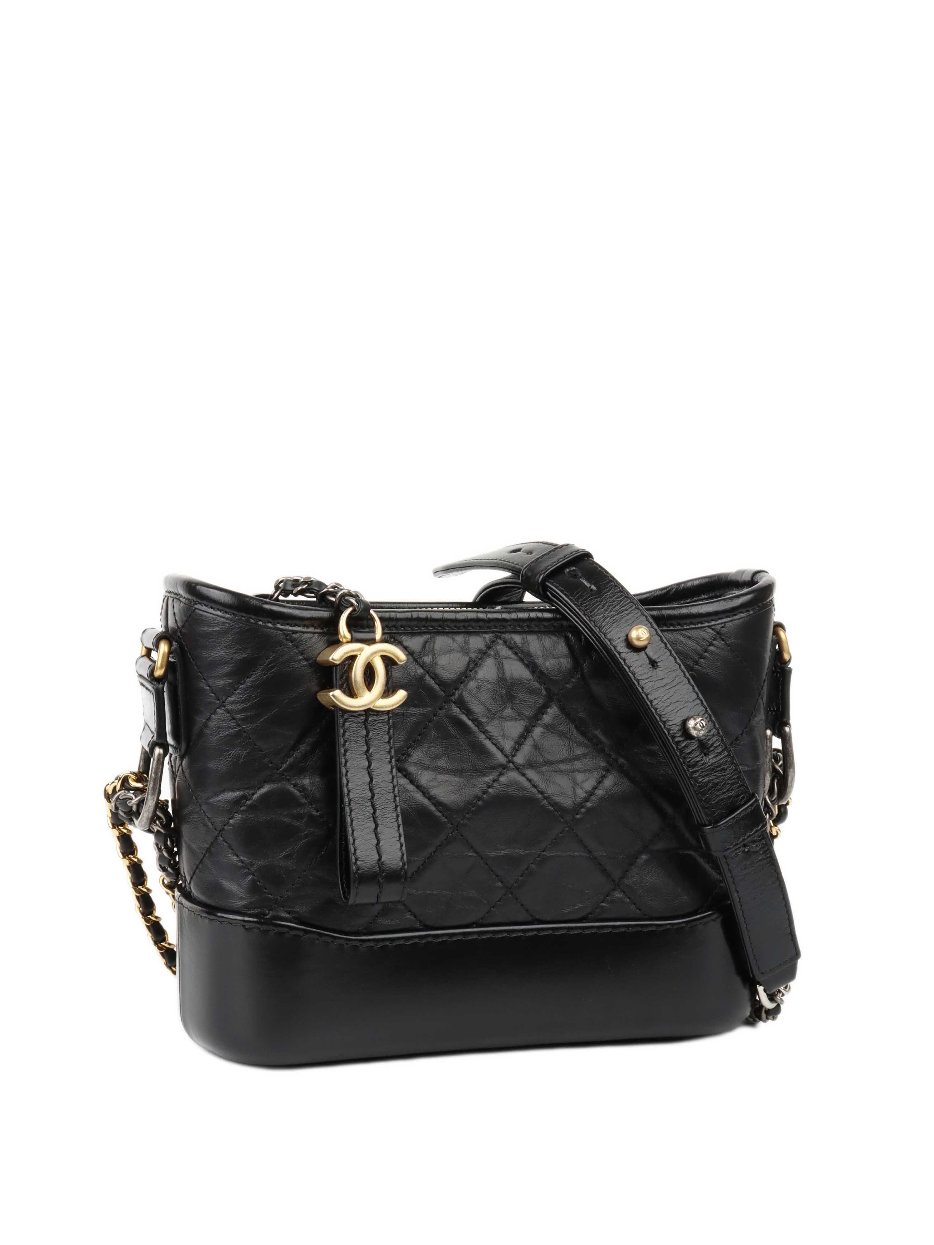 CHNL -  Small Black Gabrielle Shoulder Bag.