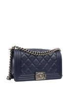 CHNL -  Medium Navy Boy Bag.