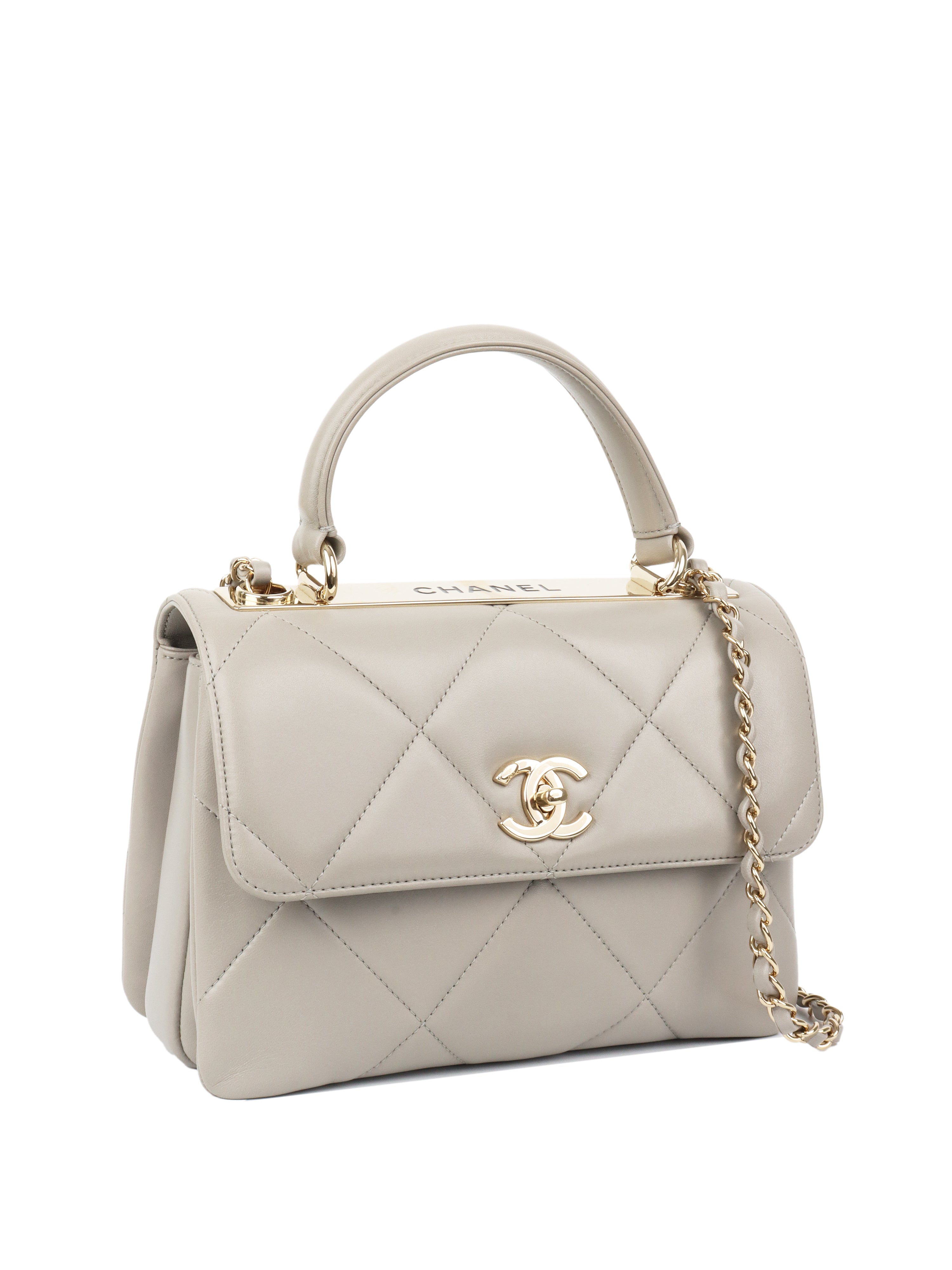 CHNL -  Pale Grey Trendy Bag.