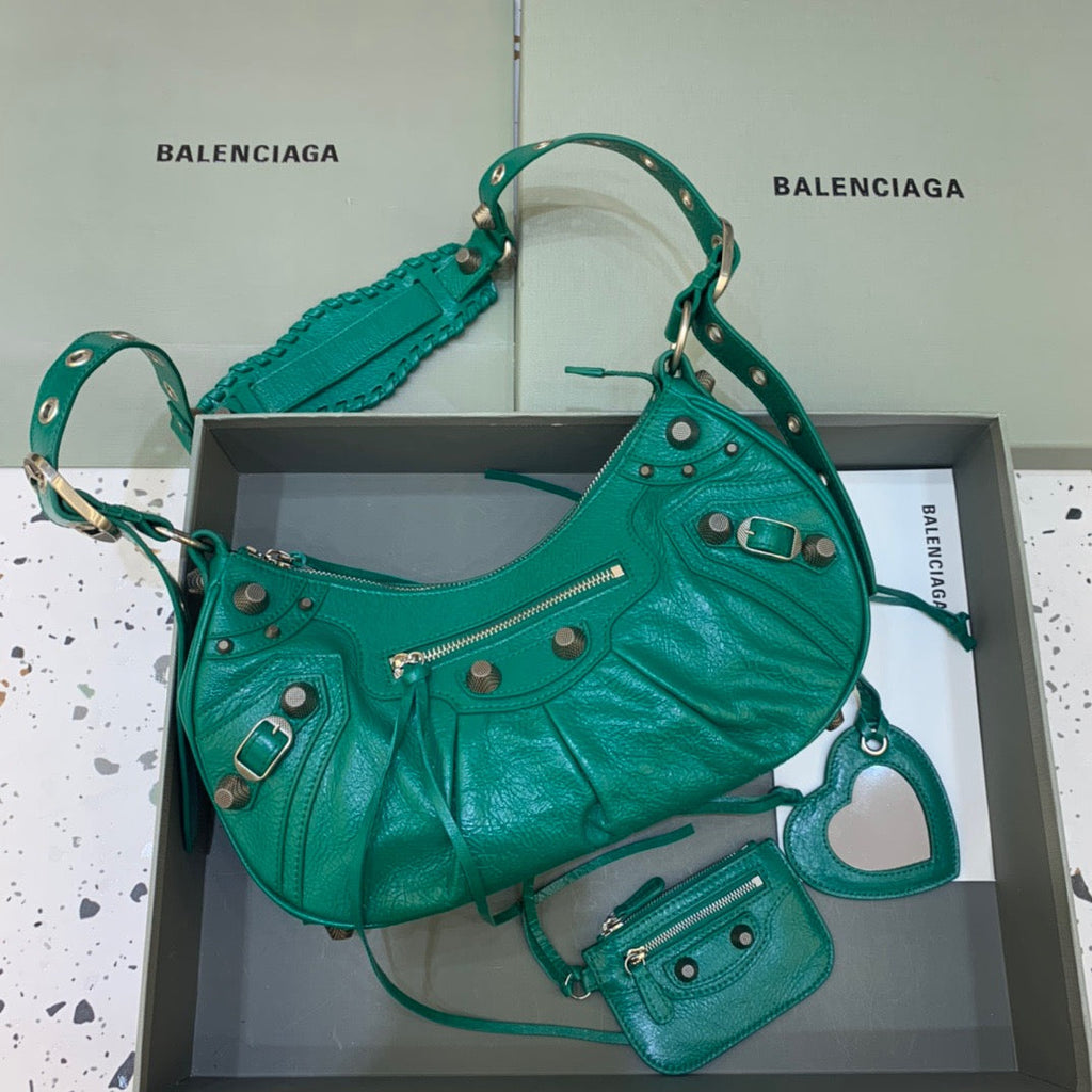 BLN-Ciaga Le Cagole XS Shoulder Bag In Dark Green, For Women,  Bags 13in/33LO
