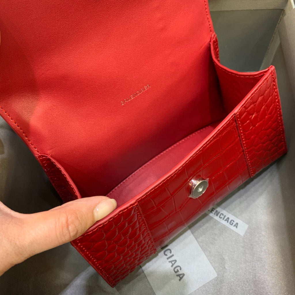 BLN-Ciaga Hourglass XS Handbag In Red, For Women,  Bags 7.4in/19LO