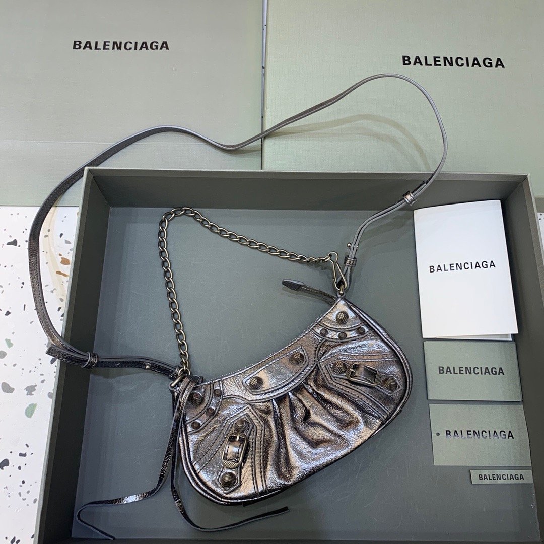 BLN-Ciaga Le Cagole Mini Bag With Chain In Grey, For Women,  Bags 8.2in/21LO