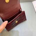 BLN-Ciaga Hourglass Mini Handbag With Chain In Dark Red, For Women,  Bags 4.7in/12LO