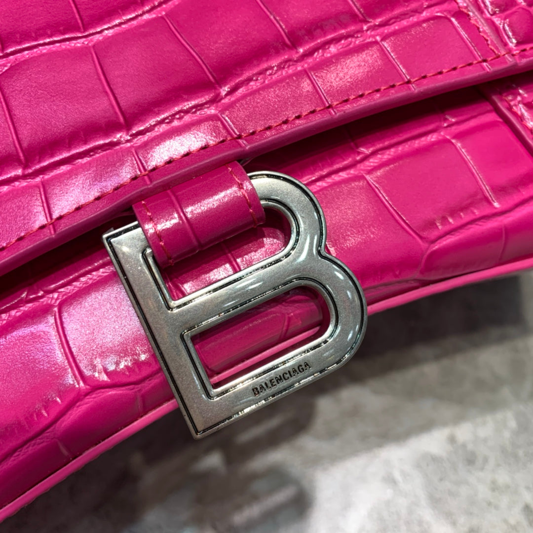 BLN-Ciaga Hourglass Small Handbag In Dark Pink, For Women,  Bags 9in/23LO