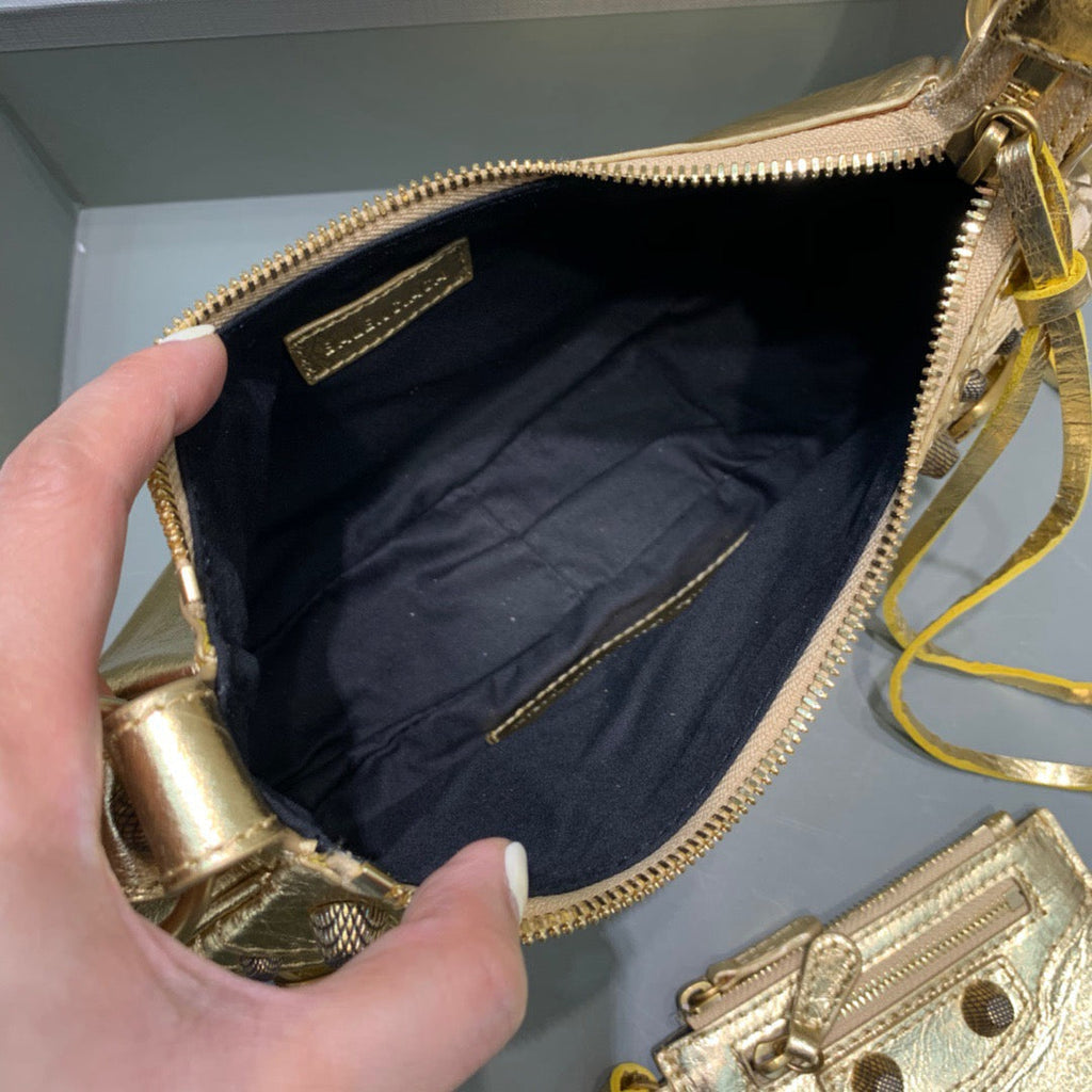 BLN-Ciaga Le Cagole XS Shoulder Bag In Gold, For Women,  Bags 10.2in/26LO 6713090GT3M8005
