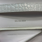 BLN-Ciaga Hourglass Handbag In White, For Women,  Bags 9.8in/25LO