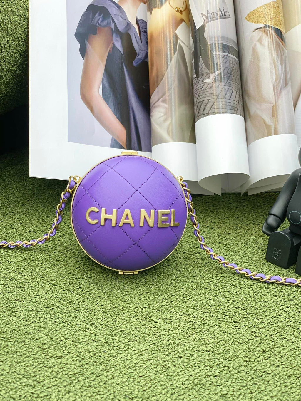 CHL -  Ball Bag Purple and Gold Chain Bag For Women 23.5LO/9.25in