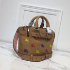 B-Berry - BB  The Small Equestrian Knight Top Handle Belt Bag Brown For Women, Bags 14in/36LO
