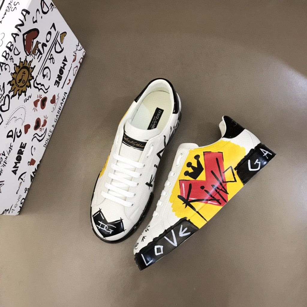 Dolce &amp; GaB-Berry - BB ana Limited Edition Portofino Sneakers White For Men DG Shoes