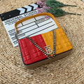 B-Berry - BB  Horseferry Print Quilted Small Lola Bag Monogram Red And Orange For Women, Bags 9in/23LO
