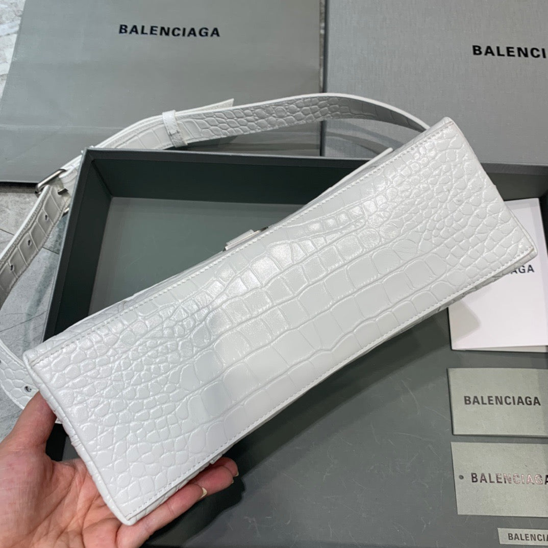 BLN-Ciaga Downtown Small Shoulder Bag In White, For Women,  Bags 11.8in/30LO