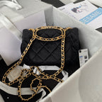 CHL -  Flap Bag Gold Hardware Black For Women Handbags, Shoulder Bags 9.4in/24LO AS3451