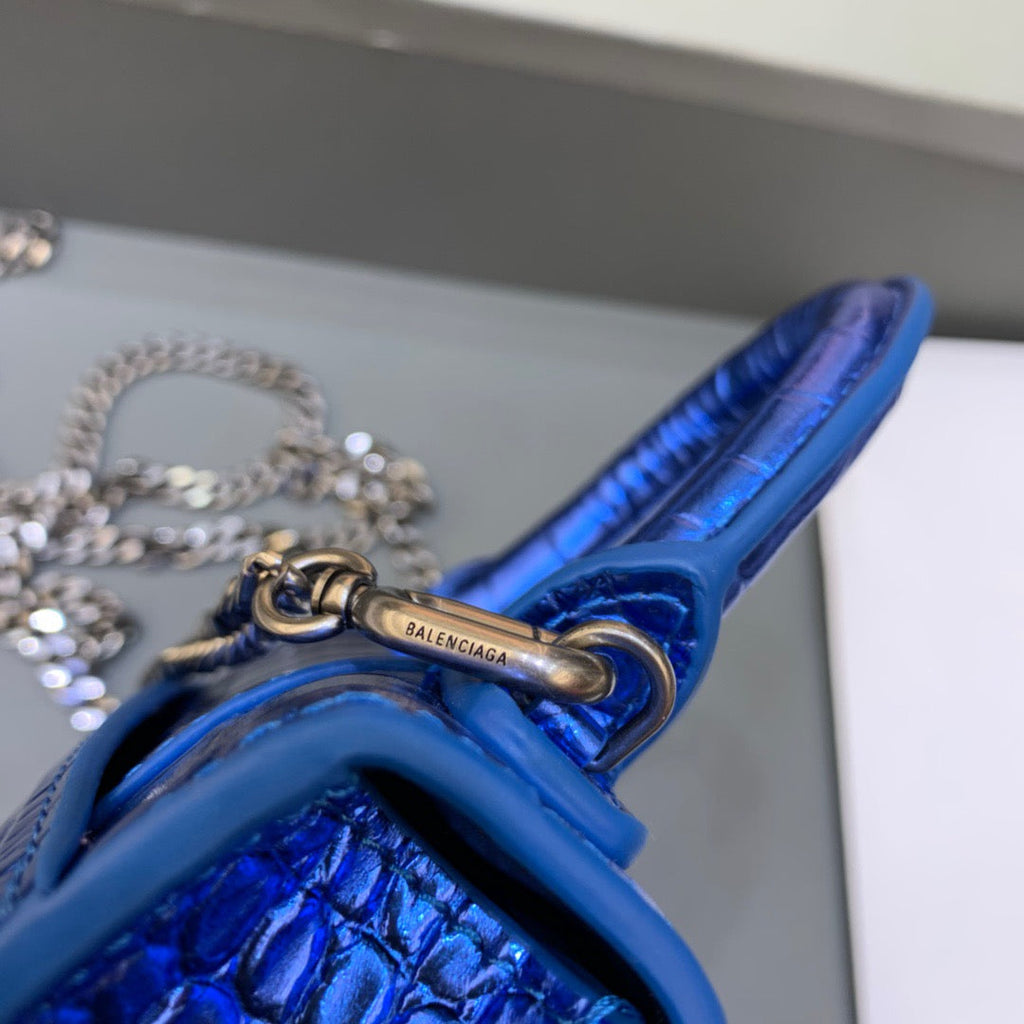 BLN-Ciaga Hourglass Mini Handbag With Chain In Light Blue, For Women,  Bags 4.7in/12LO