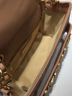 CHL - Front Logo Small Flap Bag Gold Hardware Apricot For Women Handbags, Shoulder Bags 8.2in/21LO AS1490