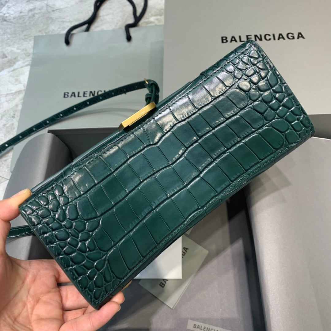 BLN-Ciaga Hourglass Small Handbag In Dark Green, For Women,  Bags 9in/23LO