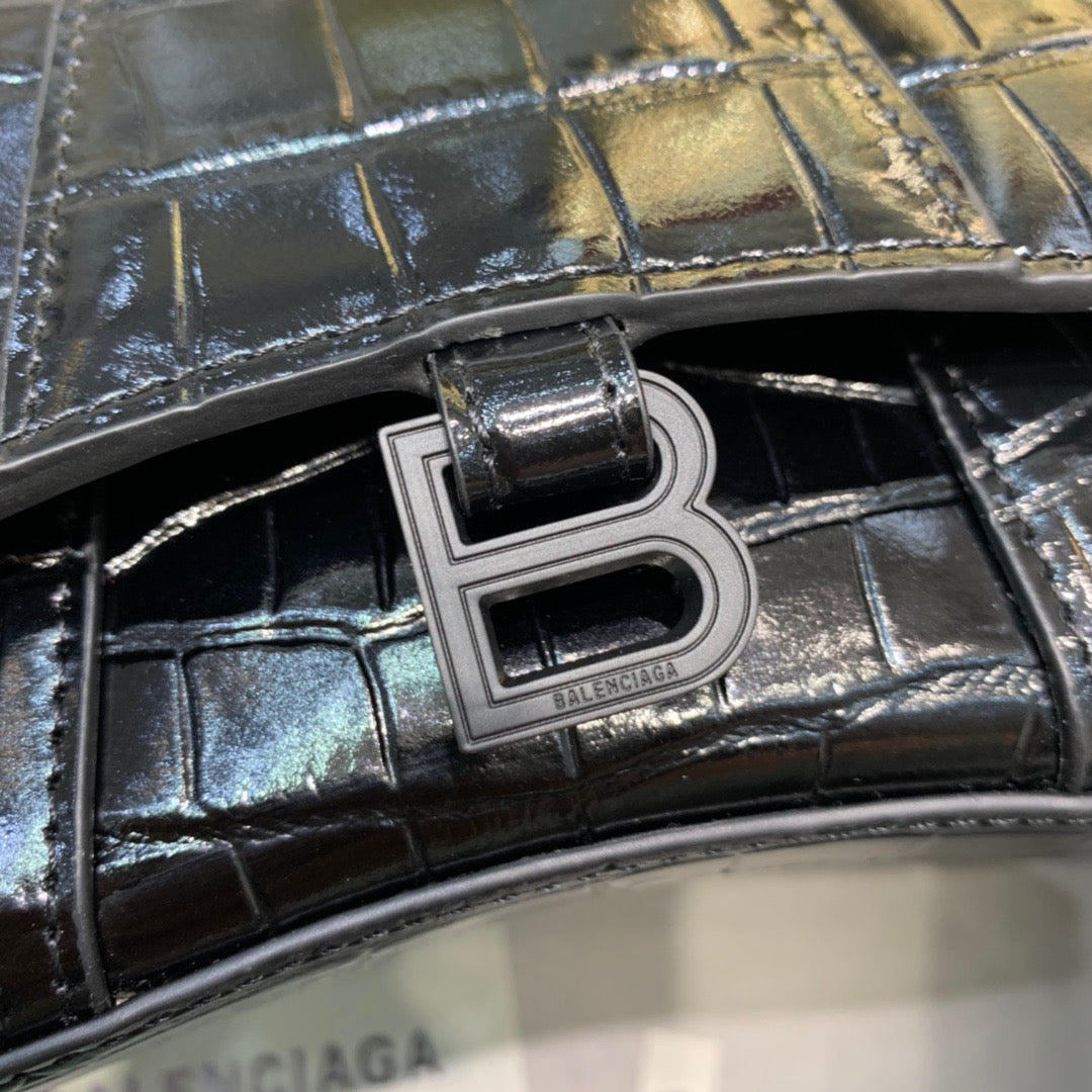 BLN-Ciaga Hourglass Mini Handbag In Black, For Women,  Bags 4.7in/12LO
