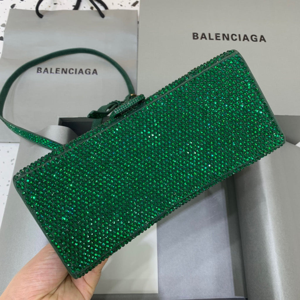 BLN-Ciaga Hourglass Small Handbag In Green, For Women,  Bags 9in/23LO