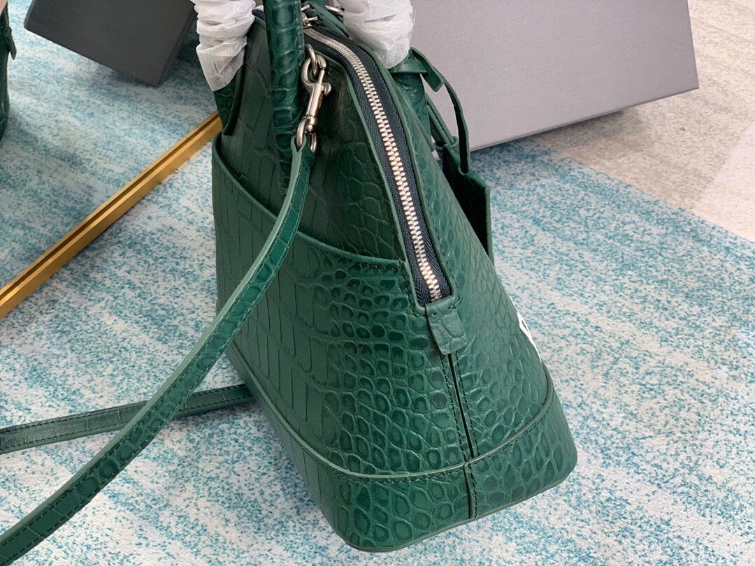 BLN-Ciaga Ville XXS Handbag In Dark Green, For Women,  Bags 8.6in/22LO
