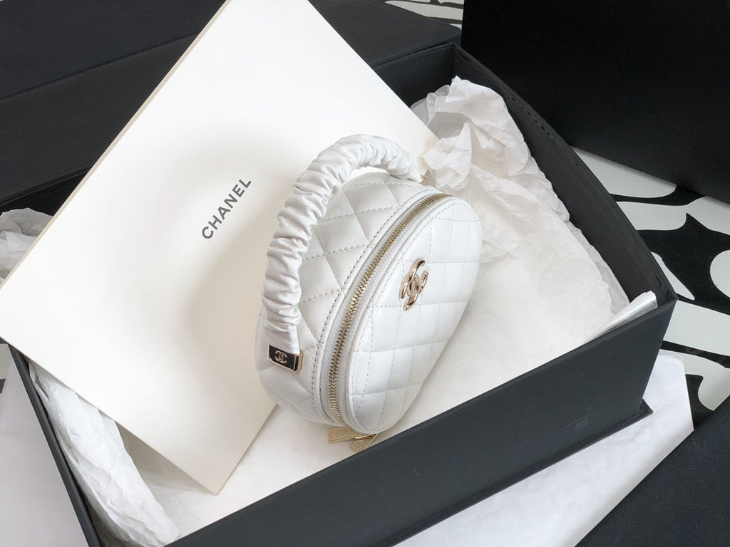 CHL - Vanity Case Shiny Gold White Bag For Women 9.5LO/3.7in