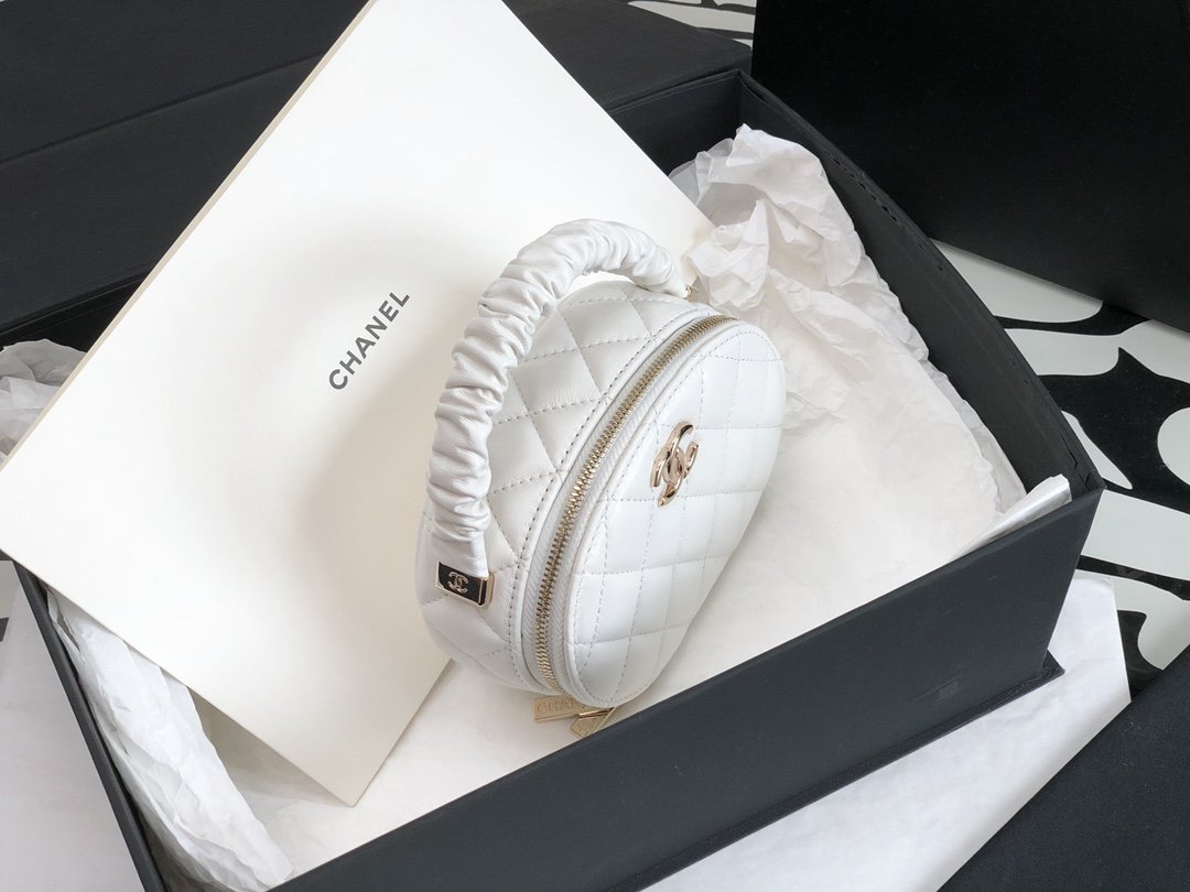 CHL - Vanity Case Shiny Gold White Bag For Women 9.5LO/3.7in