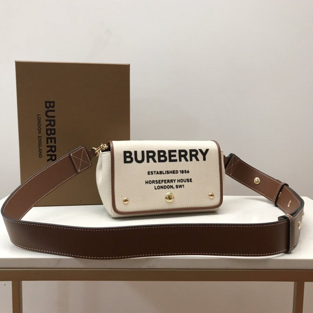 B-Berry - BB  Horseferry Print Cotton Canvas Small Crossbody Bag For Women, Bags 7.1in/18LO 80518441