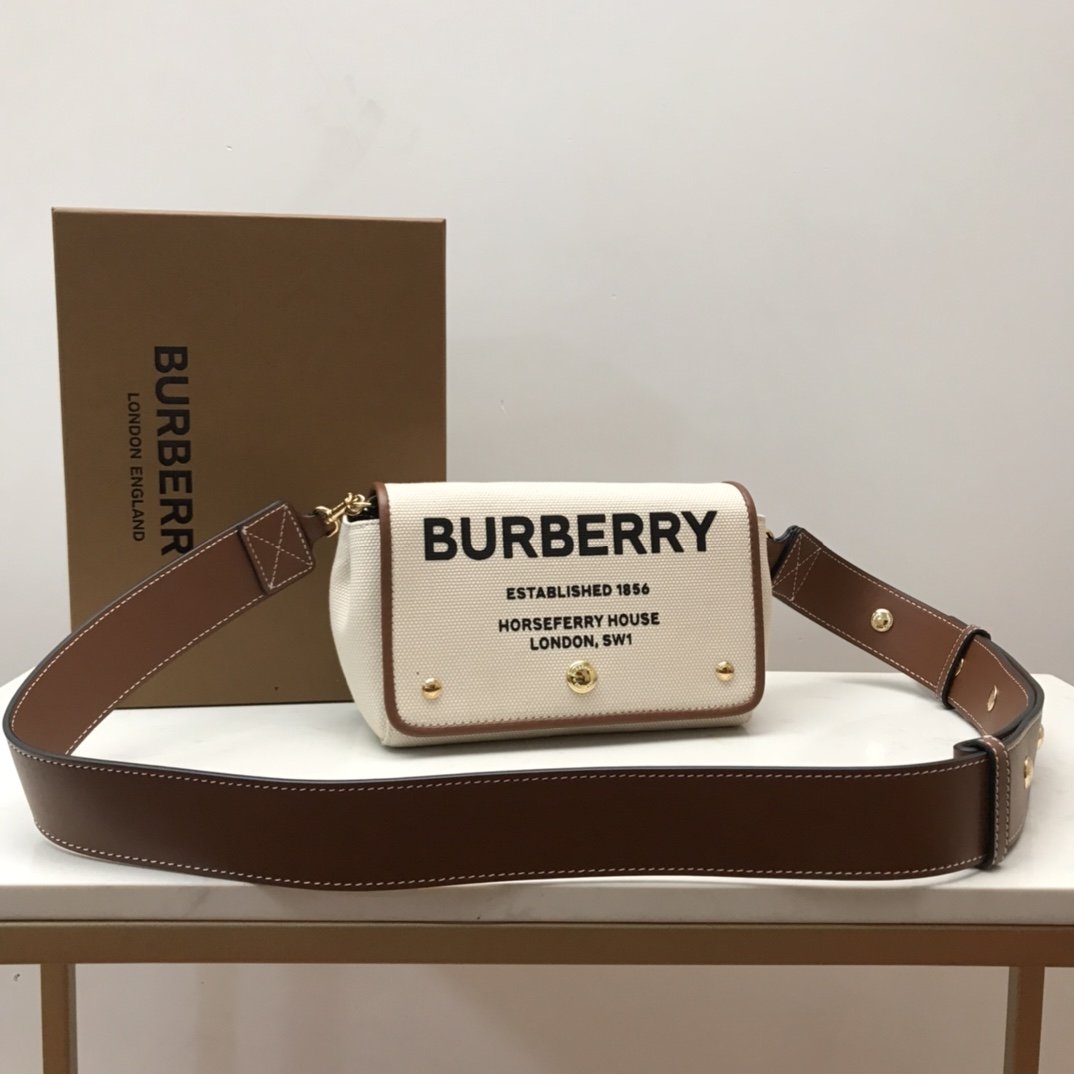 B-Berry - BB  Horseferry Print Cotton Canvas Small Crossbody Bag For Women, Bags 7.1in/18LO 80518441