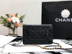 CHL -  Flap Bag Gold Toned Hardware Black For Women 7.4in/19LO