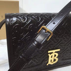 B-Berry - BB  Small TB Crossbody Bag Quilted Monogram Black For Women, Bags 8.3in/21LO