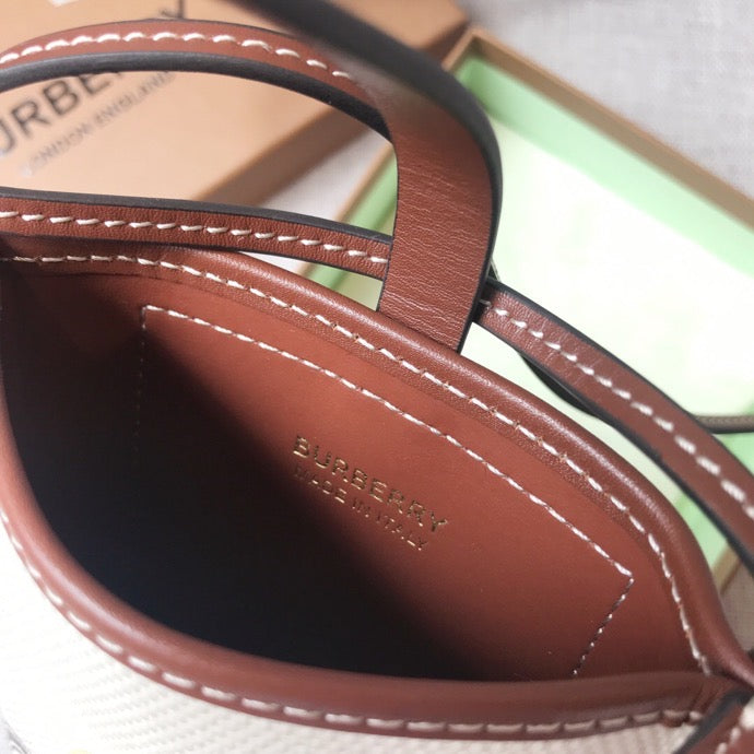 B-Berry - BB  Logo Graphic Canvas Anne Phone Case With Strap White For Women, Bags 7.1in/18LO