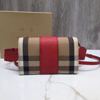 B-Berry - BB  The Small Buckle Bag In House Check Red For Women, Bags 7.5in/19LO