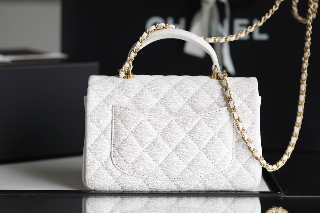 CHL - Mini Flapbag With Top Handle White For Women 7.8in/20LO