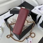 CHL -  Clutch With Chain Gold Hardware Red For Women Handbags, Shoulder Bags 5.7in/14.5LO