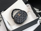 CHL - Vanity Case Shiny Gold Black Bag For Women 9.5LO/3.7in