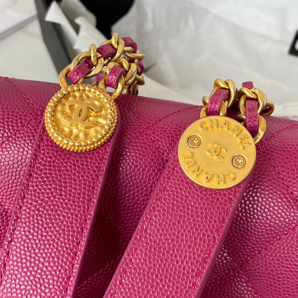 CHL - Small Flap Bag Gold Hardware Plum For Women Handbags, Shoulder Bags 7.5in/19LO AP2840