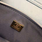 CHL - Original Small Classic Flap Bag Gold Hardware Blue For Women Handbags, Shoulder Bags 7.5in/19LO AP33814