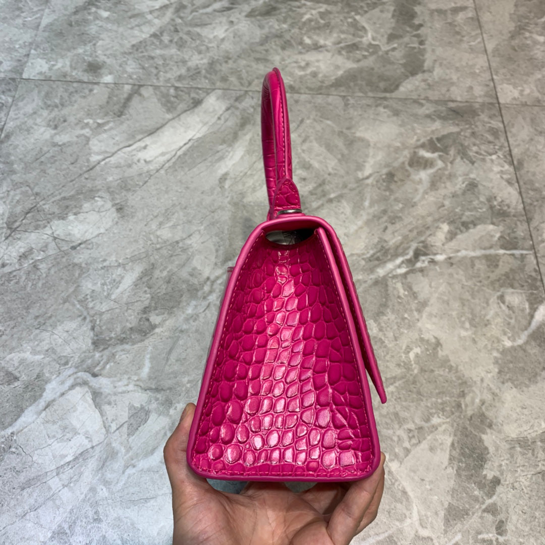 BLN-Ciaga Hourglass Small Handbag In Dark Pink, For Women,  Bags 9in/23LO