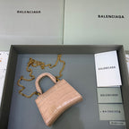 BLN-Ciaga Hourglass Mini Handbag With Chain In Beige, For Women,  Bags 4.7in/12LO
