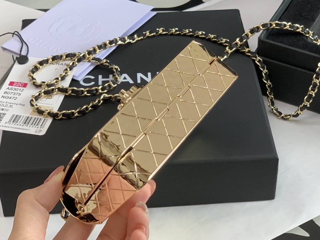 CHL -  Evening Flap Small Gold Bag For Women 12LO/4.5in