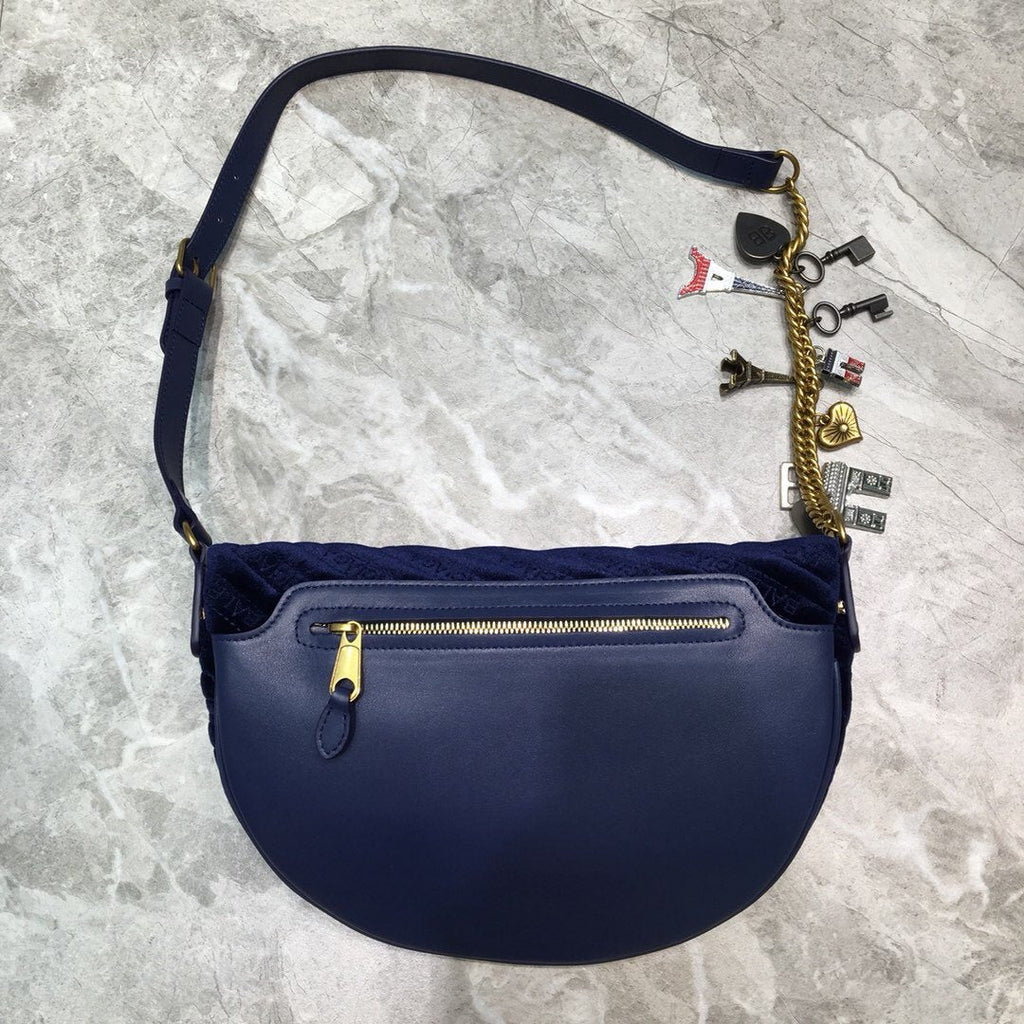 BLN-Ciaga Souvenir XXS Belt Bag In Dark Blue, For Women,  Bags 11.8in/30LO