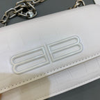 BLN-Ciaga Gossip Small On Chain Shoulder Bag White, For Women,  Bags 7.4in/19LO