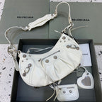 BLN-Ciaga Le Cagole XS Shoulder Bag In White, For Women,  Bags 13in/33LO 700940210BK9104
