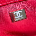 CHL - Large Flap Bag Gold Hardware Red For Women Handbags, Shoulder Bags 9.1in/23LO AS3367